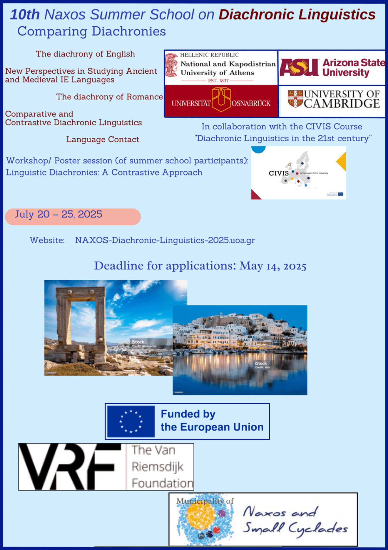 10th Naxos Summer School on Diachronic Linguistics. Comparing