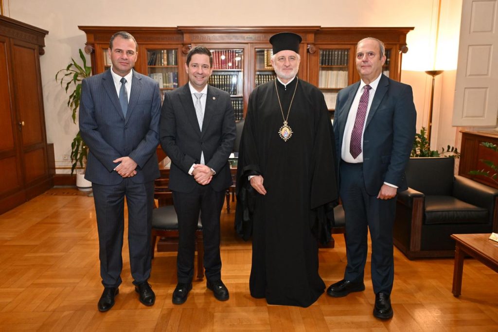 Archbishop Elpidophoros of America Meets the Rector Authorities of the University of Athens