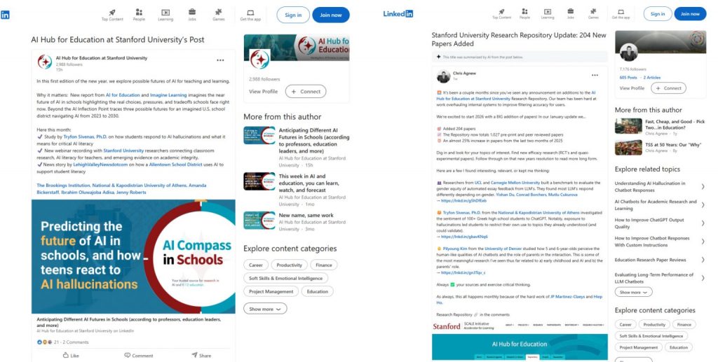 University of Athens Postdoctoral Researcher Features in AI Hub for Education Research Study Repository (SCALE Initiative, Stanford Accelerator for Learning)