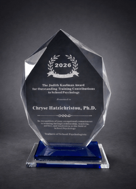 Professor Sissy Hatzichristou of the Department of Psychology Receives Prestigious International Award