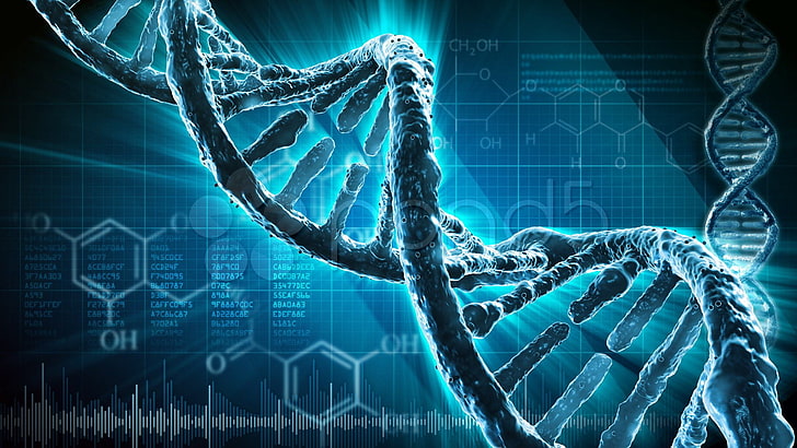 3 d abstraction dna genetic wallpaper preview