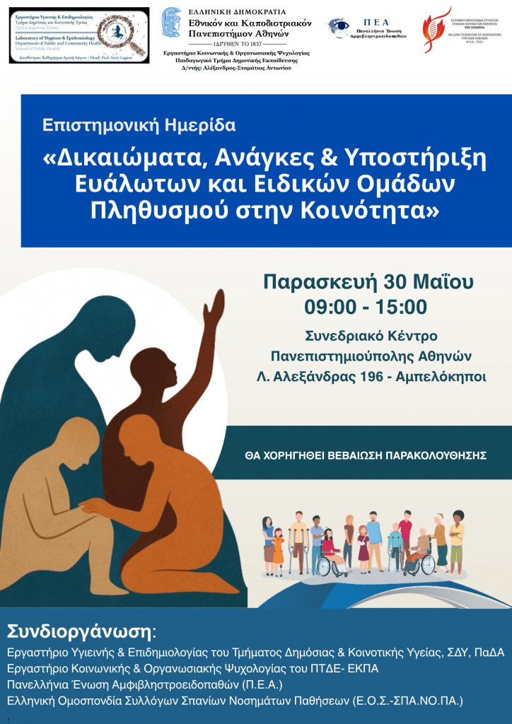 Πραγματοποίηση Ημερίδας με θέμα:  «Δικαιώματα, Ανάγκες και Υποστήριξη Ευάλωτων και Ειδικών Ομάδων Πληθυσμού στην Κοινότητα»