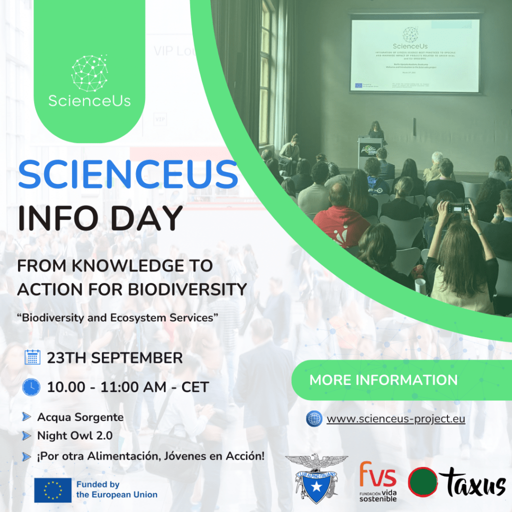 Διαδικτυακή εκδήλωση του Ευρωπαϊκού έργου ScienceUs: “Από τη Γνώση στη Δράση για τη Βιοποικιλότητα”